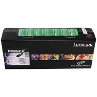 Lexmark E250 Black Return Program Corporate Toner Cartridge E250A31E