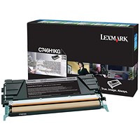 Lexmark C746/8 Return Programme 12K Toner Cartridge High Yield Black C746H1KG
