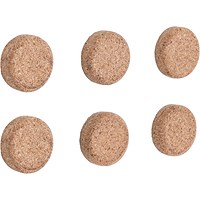 Bi-Office Earth Cork Magnets, 25mm, Pack of 6