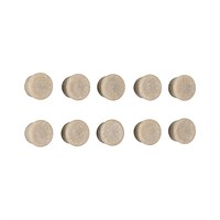 Bi-Office Biofusion Bivalves Magnets, 10mm, Beige, Pack of 10