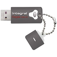 Integral Crypto Encrypted USB 3.0 Flash Drive, 8GB