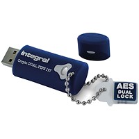 Integral Crypto Dual FIPS 197 Encrypted USB 3.0 Flash Drive 32GB