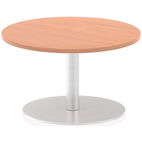 Italia Poseur Round Table, 600mm Diameter, 475mm High, Beech