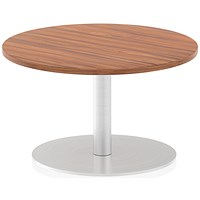Italia Poseur Round Table, 600mm Diameter, 475mm High, Walnut Italia Poseur Round Table, 600mm Diameter, 475mm High, Walnut