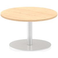 Italia Poseur Round Table, 600mm Diameter, 475mm High, Maple