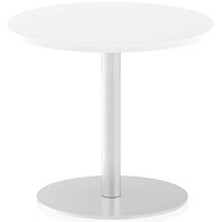 Italia Poseur Round Table, 600mm Diameter, White