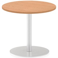 Italia Poseur Circular Table, 600mm Diameter, Oak
