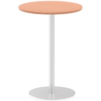 Italia Poseur Round Table, 600mm Diameter, 1145mm High, Beech