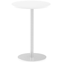 Italia Poseur Round Table, 600mm Diameter, 1145mm High, White