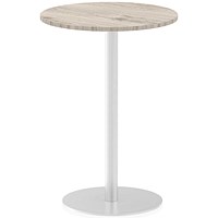 Italia Poseur Round Table, 600mm Diameter, 1145mm High, Grey Oak Italia Poseur Round Table, 600mm Diameter, 1145mm High, Grey Oak