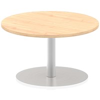 Italia Poseur Round Table, 800mm Diameter, 475mm High, Maple