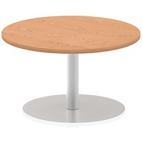 Italia Poseur Round Table, 800mm Diameter, 475mm High, Oak