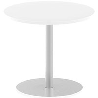 Italia Poseur Round Table, 800mm Diameter, White