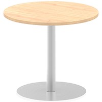 Italia Poseur Circular Table, 800mm Diameter, Maple