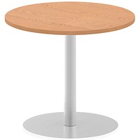 Italia Poseur Round Table, 800mm Diameter, Oak