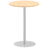 Italia Poseur Round Table, 800mm Diameter, 1145mm High, Maple