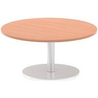 Italia Poseur Round Table, 1000mm Diameter, 475mm High, Beech