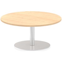 Italia Poseur Round Table, 1000mm Diameter, 475mm High, Maple