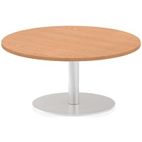 Italia Poseur Round Table, 1000mm Diameter, 475mm High, Oak