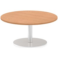 Italia Poseur Round Table, 1000mm Diameter, 475mm High, Oak Italia Poseur Round Table, 1000mm Diameter, 475mm High, Oak