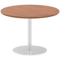 Italia Poseur Circular Table, 1000mm Diameter, Walnut