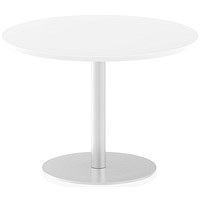 Italia Poseur Round Table, 1000mm Diameter, White