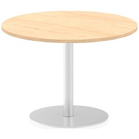Italia Poseur Circular Table, 1000mm Diameter, Maple