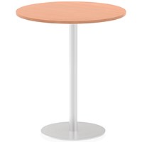 Italia Poseur Round Table, 1000mm Diameter, 1145mm High, Beech