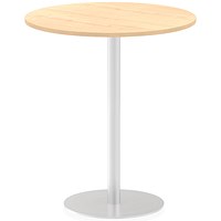 Italia Poseur Round Table, 1000mm Diameter, 1145mm High, Maple