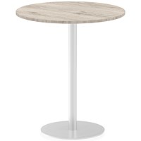 Italia Poseur Round Table, 1000mm Diameter, 1145mm High, Grey Oak Italia Poseur Round Table, 1000mm Diameter, 1145mm High, Grey Oak