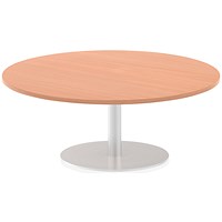 Italia Poseur Round Table, 1200mm Diameter, 475mm High, Beech