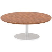 Italia Poseur Round Table, 1200mm Diameter, 475mm High, Walnut Italia Poseur Round Table, 1200mm Diameter, 475mm High, Walnut