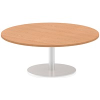 Italia Poseur Round Table, 1200mm Diameter, 475mm High, Oak