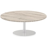 Italia Poseur Round Table, 1200mm Diameter, 475mm High, Grey Oak Italia Poseur Round Table, 1200mm Diameter, 475mm High, Grey Oak