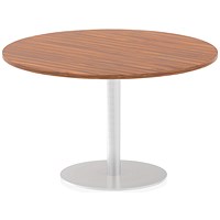 Italia Poseur Round Table, 1200mm Diameter, Walnut