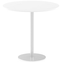 Italia Poseur Round Table, 1200mm Diameter, 1145mm High, White