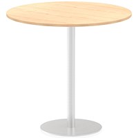 Italia Poseur Round Table, 1200mm Diameter, 1145mm High, Maple