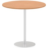 Italia Poseur Round Table, 1200mm Diameter, 1145mm High, Oak