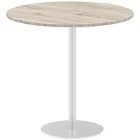 Italia Poseur Round Table, 1200mm Diameter, 1145mm High, Grey Oak Italia Poseur Round Table, 1200mm Diameter, 1145mm High, Grey Oak