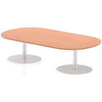 Italia Poseur Oval Table, W1800 x D1000 x H475mm, Beech