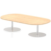 Italia Poseur Table, 1800mm Wide, Low, Maple