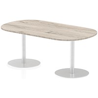 Italia Poseur Boardroom Table, 1800mm Wide, Grey Oak Italia Poseur Boardroom Table, 1800mm Wide, Grey Oak
