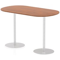 Italia Poseur Oval Table, W1800 x D1000 x H1145mm, Walnut