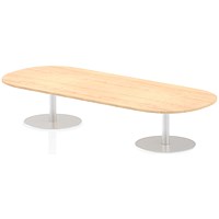 Italia Poseur Oval Table, W2400 x D1000 x H475mm, Maple