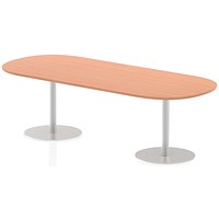 Italia Poseur Boardroom Table, 2400mm Wide, Beech