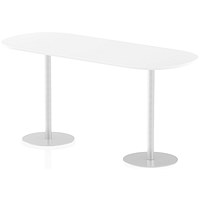 Italia Poseur Table, 2400mm Wide, High, White