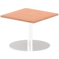 Italia Poseur Square Table, 600mm Wide, Low, Beech