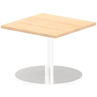 Italia Poseur Square Table, 600mm Wide, Low, Maple