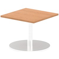 Italia Poseur Square Table, 600mm Wide, 475mm High, Oak