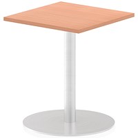 Italia Poseur Square Table, 600mm Wide, Beech
